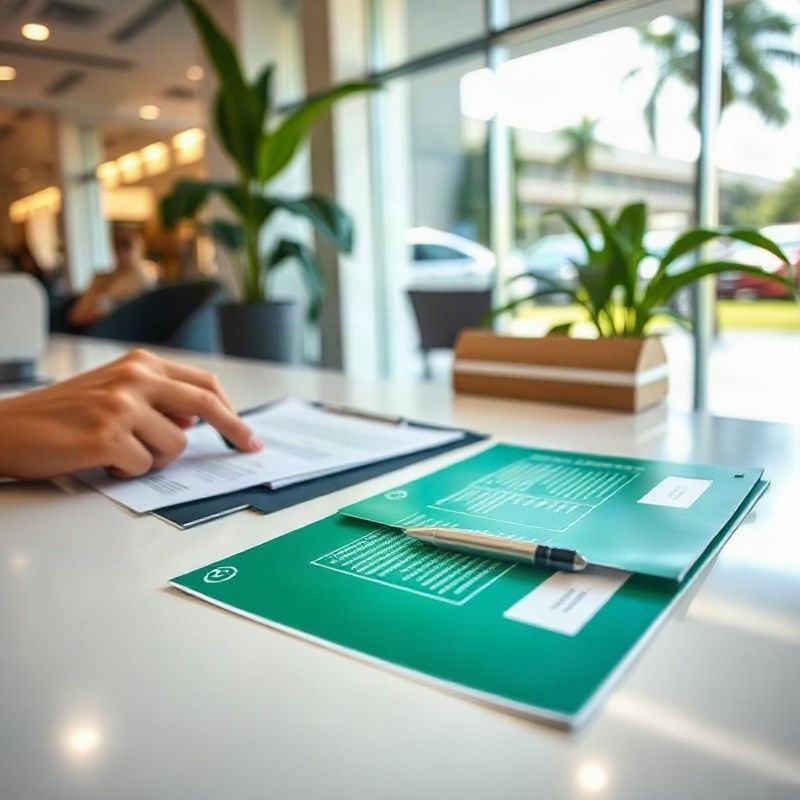 Mesa de financiamento com documentos comparativos entre bancos parceiros da Betamstone